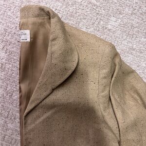 VTG Christian Dior Classic Tan/Brown Tweed Suit Jacket